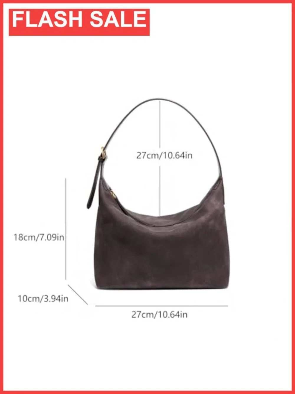 Faux Suede Hobo Bag for Women Medium Shoulder Crossbody Purse
